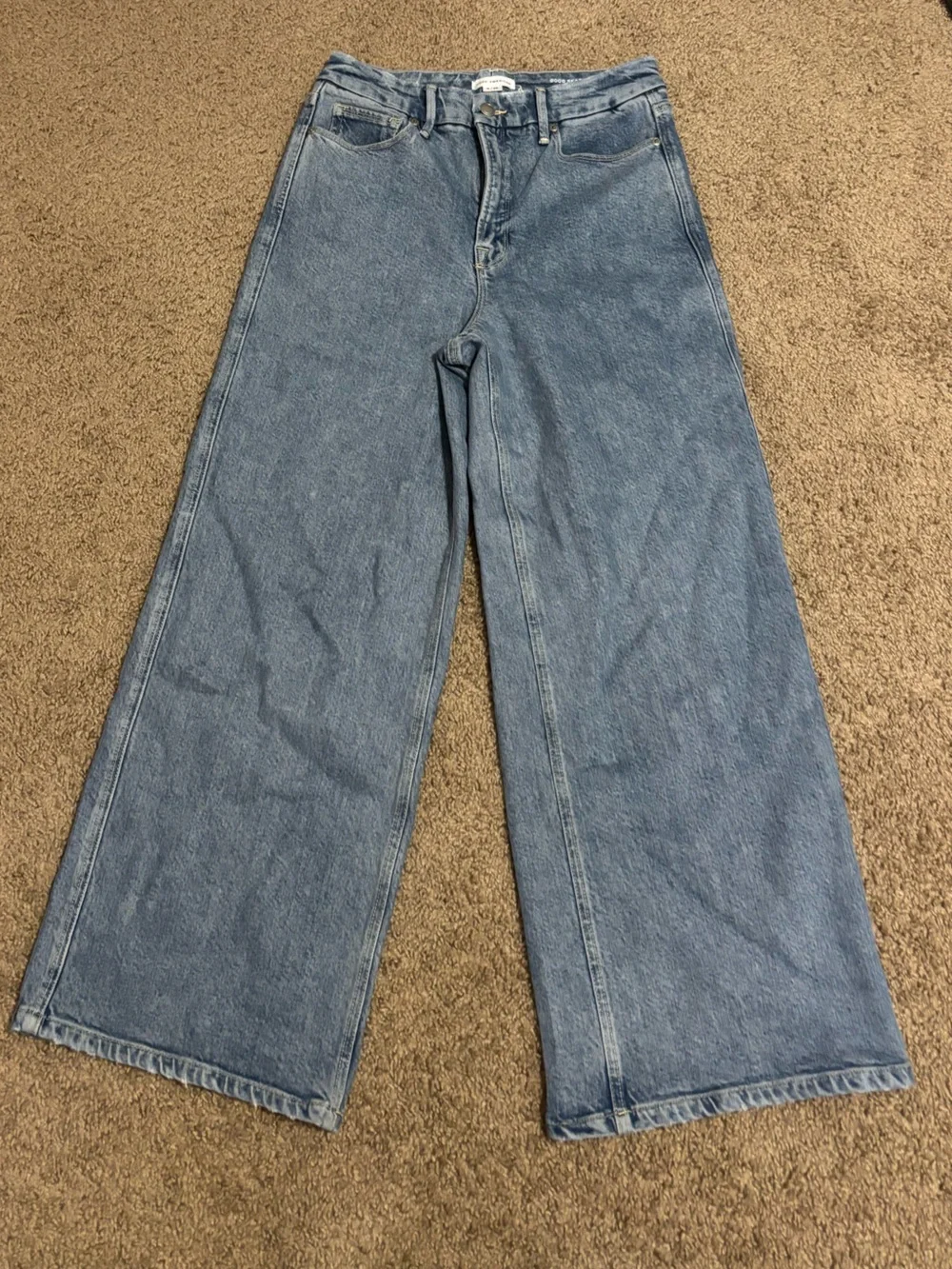 Good American Good Skate Crop High Rise Jeans Size 6 - Picture 2 of 5